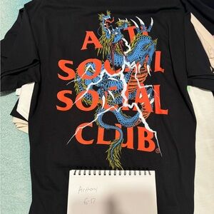 Large anti social social club tee